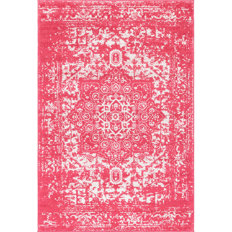 Bungalow Rose Maxence Performance Pink Rug & Reviews Wayfair